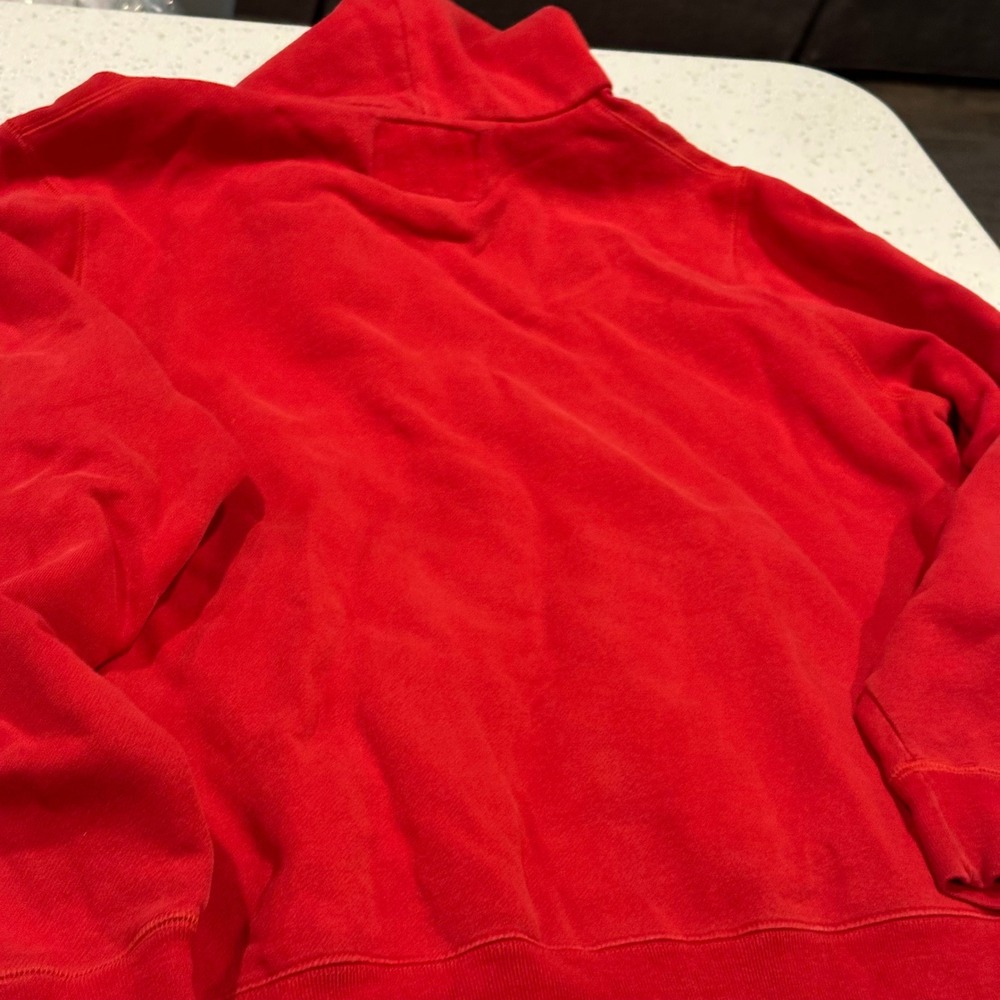 VTG Y2K Abercrombie & Fitch Mens Red Hoodie Sweatshirt XL - Picture 12 of 14